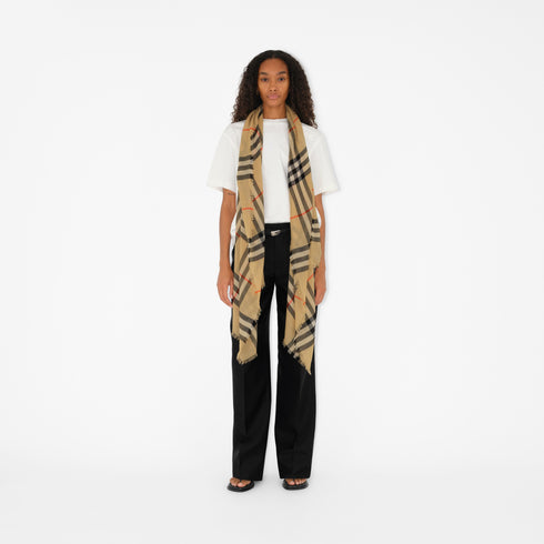 Burberry Check Wool Scarf
